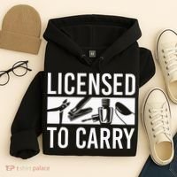 L.I.C.E.N.S.E.D To Carry Nail Supplies Nail Tech Hoodie thumb 4