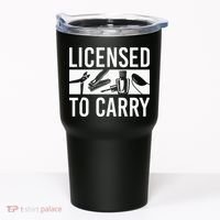 L.I.C.E.N.S.E.D To Carry Nail Supplies Nail Tech Tumbler thumb 0