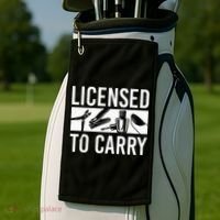 L.I.C.E.N.S.E.D To Carry Nail Supplies Nail Tech Golf Towel thumb 2