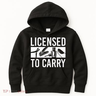 L.I.C.E.N.S.E.D To Carry Nail Supplies Nail Tech Kids Hoodie