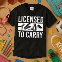 L.I.C.E.N.S.E.D To Carry Nail Supplies Nail Tech Kids T-Shirt thumb 3