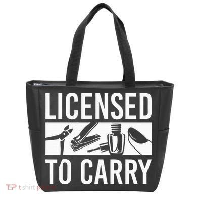 L.I.C.E.N.S.E.D To Carry Nail Supplies Nail Tech Tote Bag