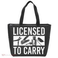 L.I.C.E.N.S.E.D To Carry Nail Supplies Nail Tech Tote Bag thumb 0