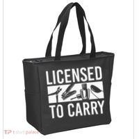 L.I.C.E.N.S.E.D To Carry Nail Supplies Nail Tech Tote Bag thumb 2