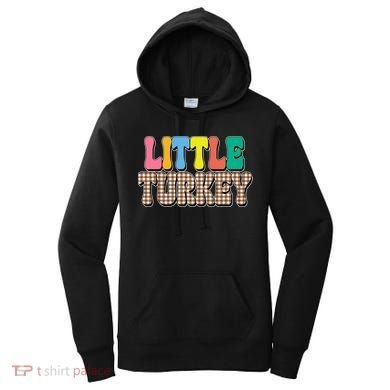Little Turkey Cute Thanksgiving Colorful Women's Hoodie