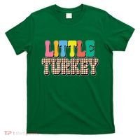 Little Turkey Cute Thanksgiving Colorful T-Shirt thumb 0