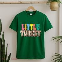 Little Turkey Cute Thanksgiving Colorful T-Shirt thumb 2