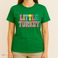 Little Turkey Cute Thanksgiving Colorful T-Shirt thumb 4