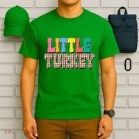 Little Turkey Cute Thanksgiving Colorful T-Shirt thumb 6