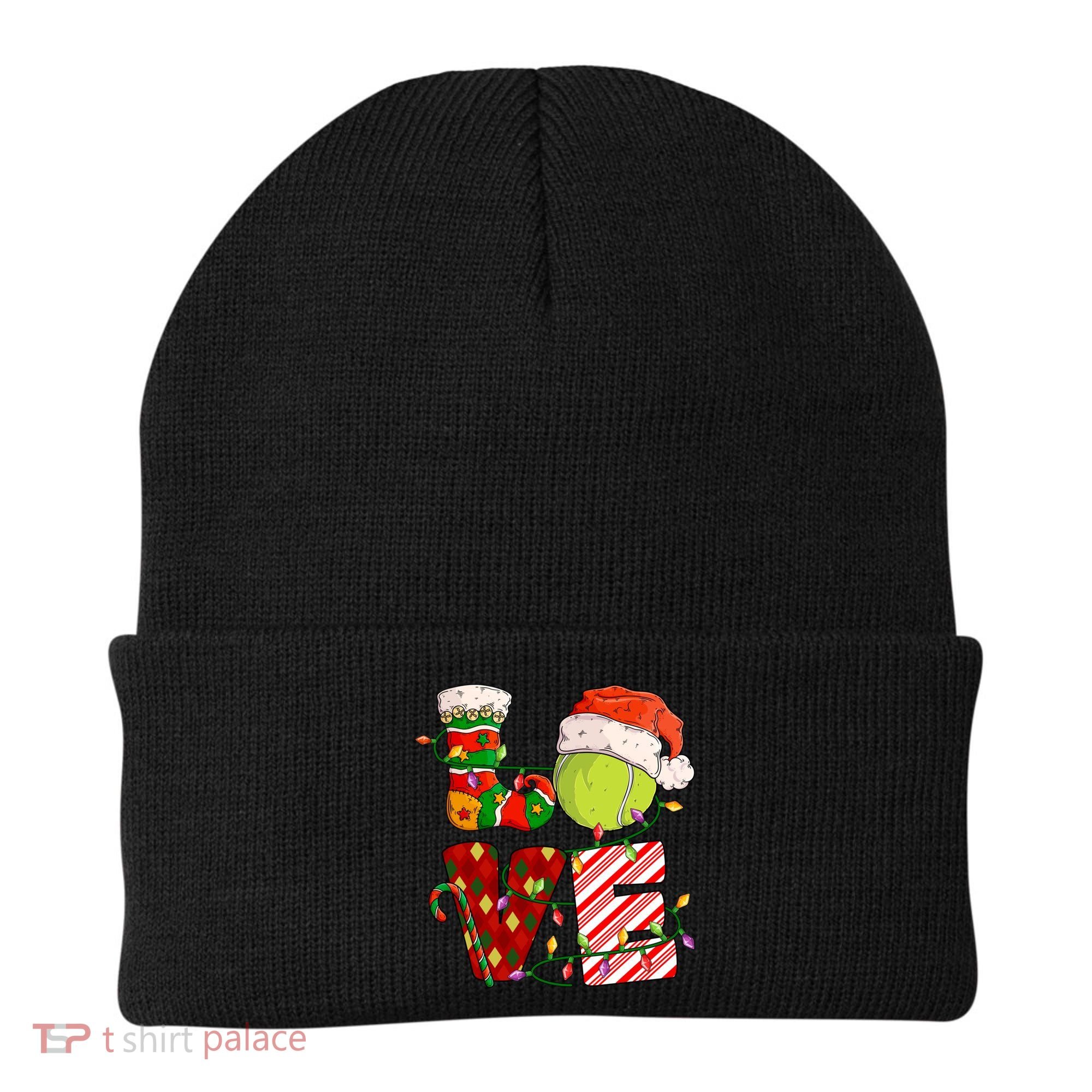 Love Tennis Christmas Tennis Player Xmas Party Gift Beanie