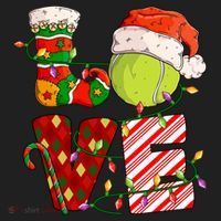 Love Tennis Christmas Tennis Player Xmas Party Gift Beanie thumb 2