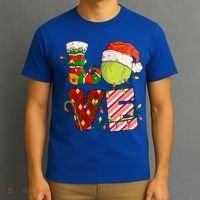Love Tennis Christmas Tennis Player Xmas Party Gift T-Shirt thumb 3