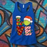 Love Tennis Christmas Tennis Player Xmas Party Gift Women's Tank Top thumb 3