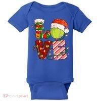 Love Tennis Christmas Tennis Player Xmas Party Gift Baby Bodysuit thumb 0