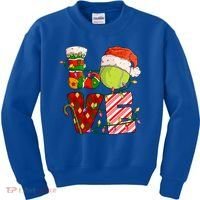 Love Tennis Christmas Tennis Player Xmas Party Gift Kids Sweatshirt thumb 0