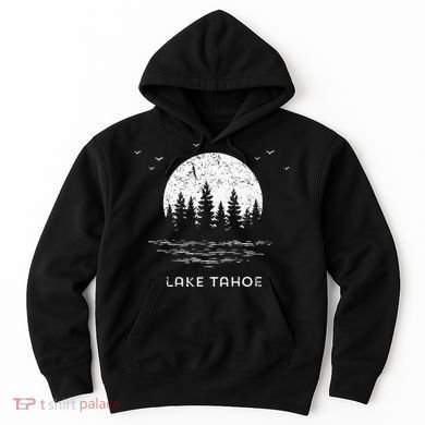 Lake Tahoe Californianevada Mountain Resort Moon Trees Hoodie