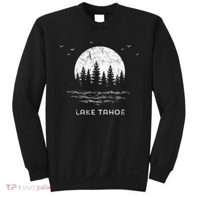 Lake Tahoe Californianevada Mountain Resort Moon Trees Sweatshirt