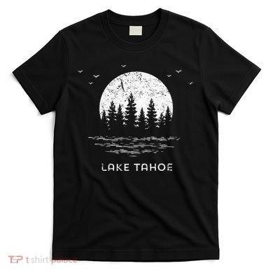 Lake Tahoe Californianevada Mountain Resort Moon Trees T-Shirt
