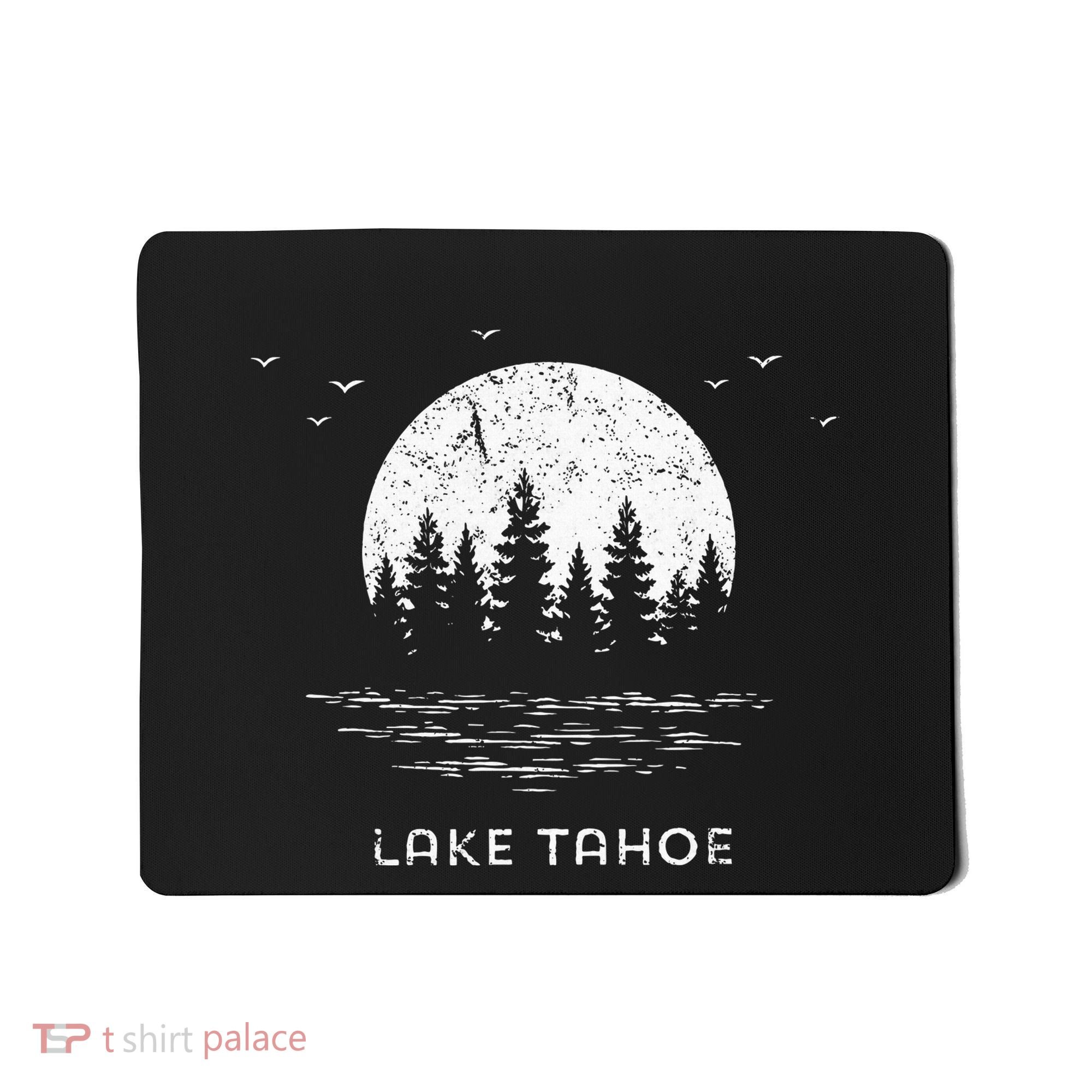 Lake Tahoe Californianevada Mountain Resort Moon Trees Mousepad