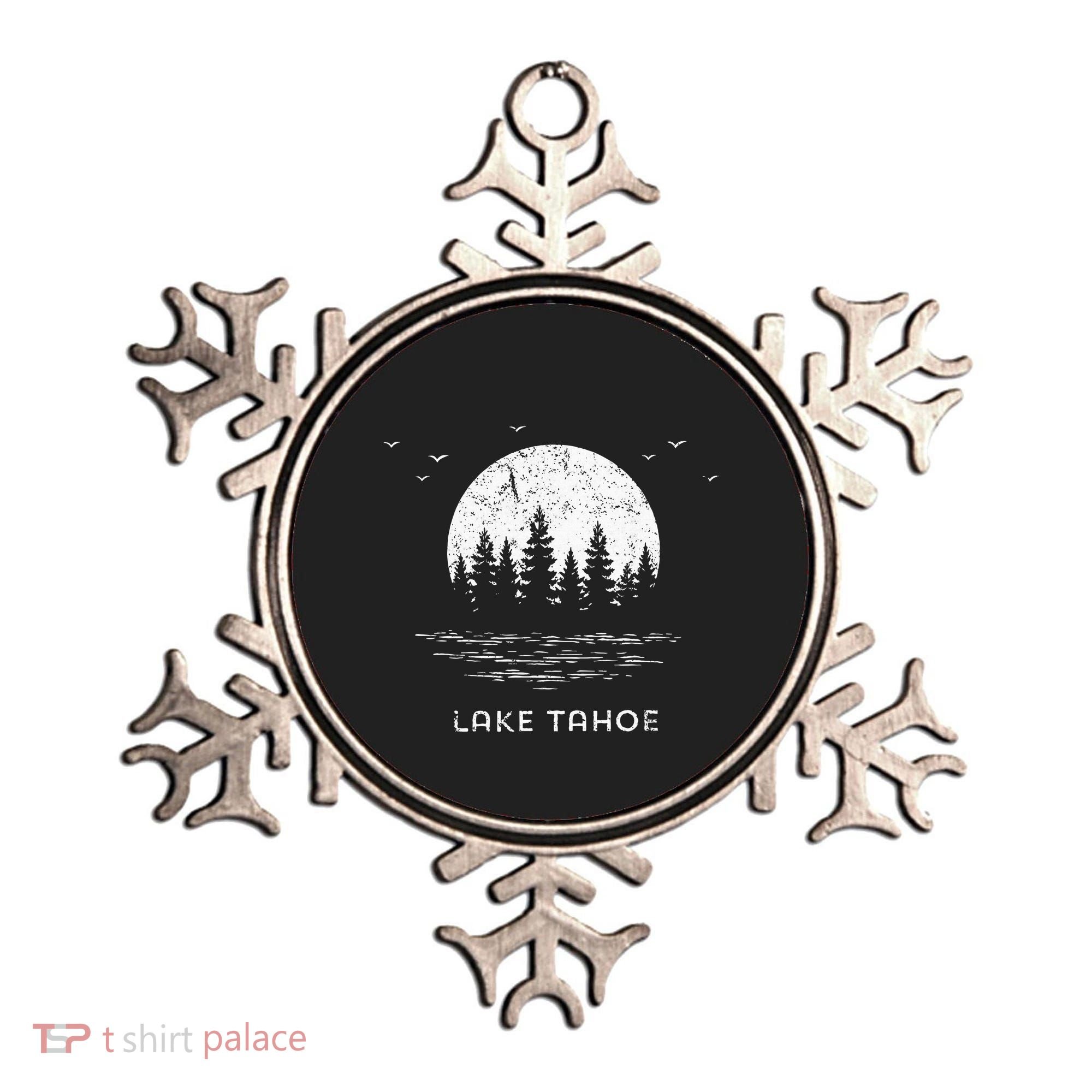 Lake Tahoe Californianevada Mountain Resort Moon Trees Ornament