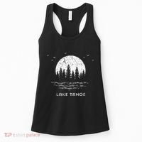 Lake Tahoe Californianevada Mountain Resort Moon Trees Women's Tank Top thumb 0