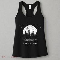 Lake Tahoe Californianevada Mountain Resort Moon Trees Women's Tank Top thumb 3