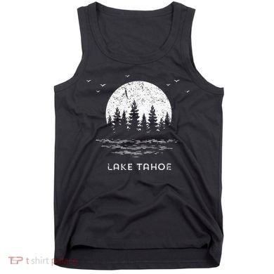 Lake Tahoe Californianevada Mountain Resort Moon Trees Tank Top