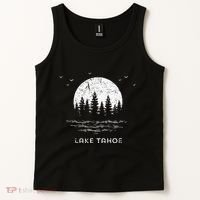 Lake Tahoe Californianevada Mountain Resort Moon Trees Tank Top thumb 2
