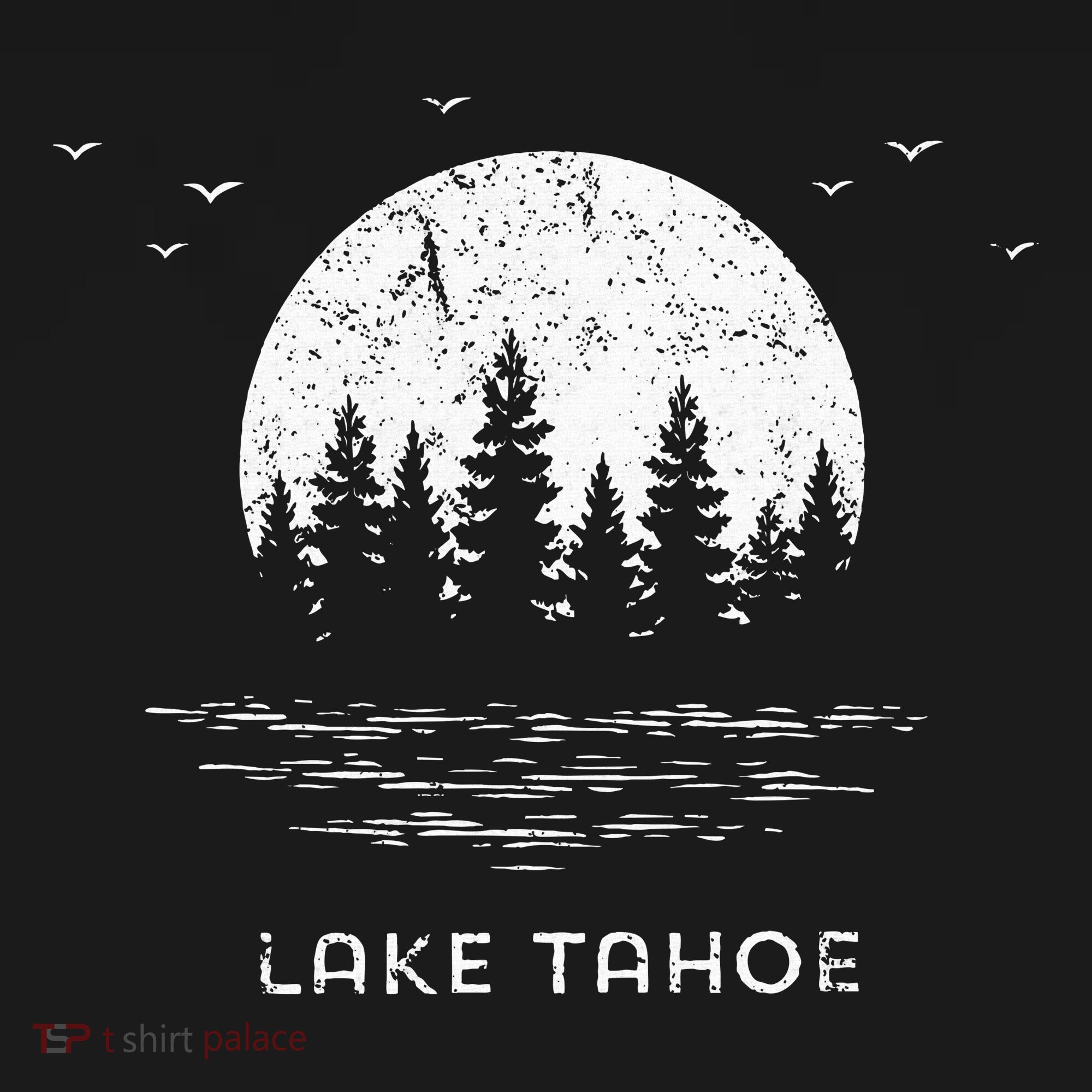 Lake Tahoe Californianevada Mountain Resort Moon Trees Tank Top