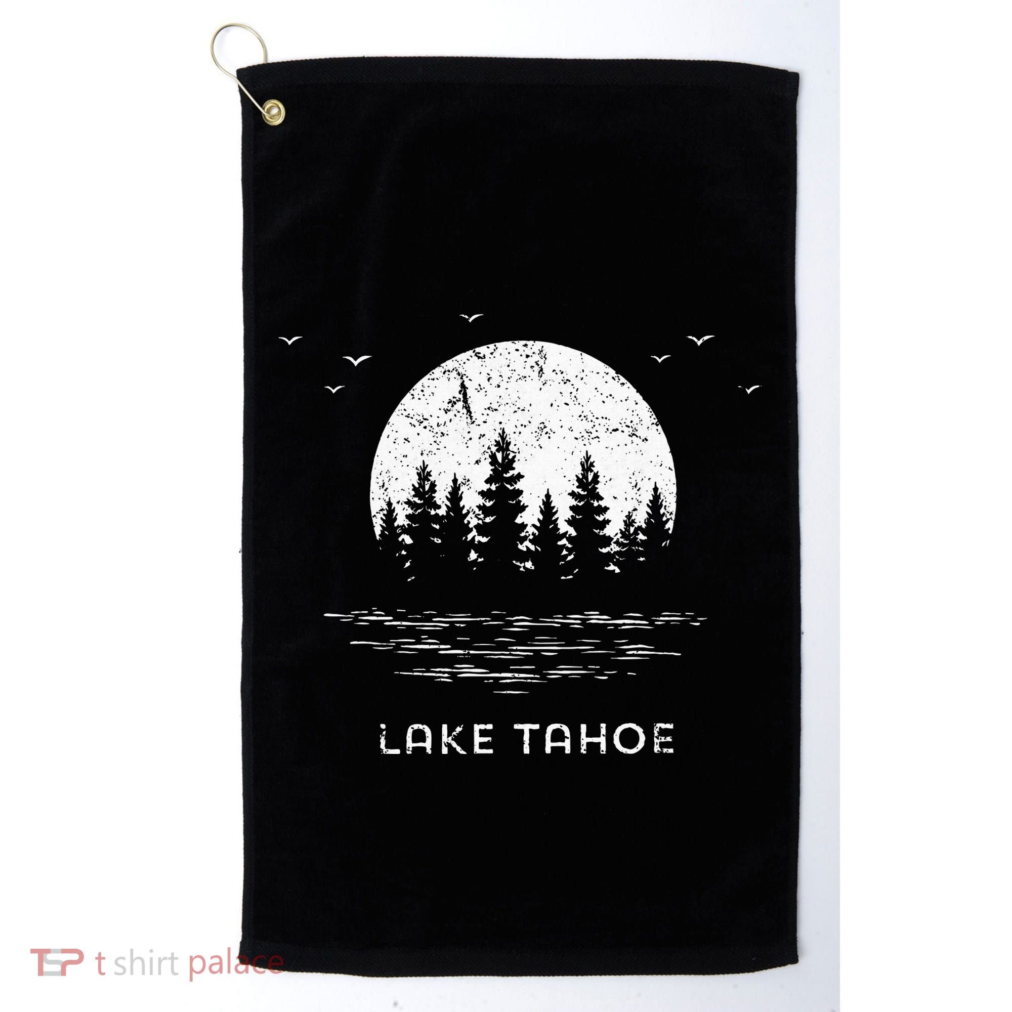 Lake Tahoe Californianevada Mountain Resort Moon Trees Golf Towel