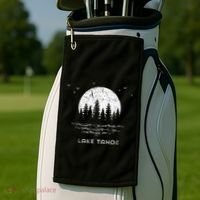 Lake Tahoe Californianevada Mountain Resort Moon Trees Golf Towel thumb 2