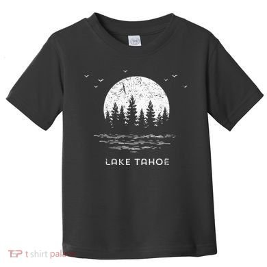 Lake Tahoe Californianevada Mountain Resort Moon Trees Toddler T-Shirt