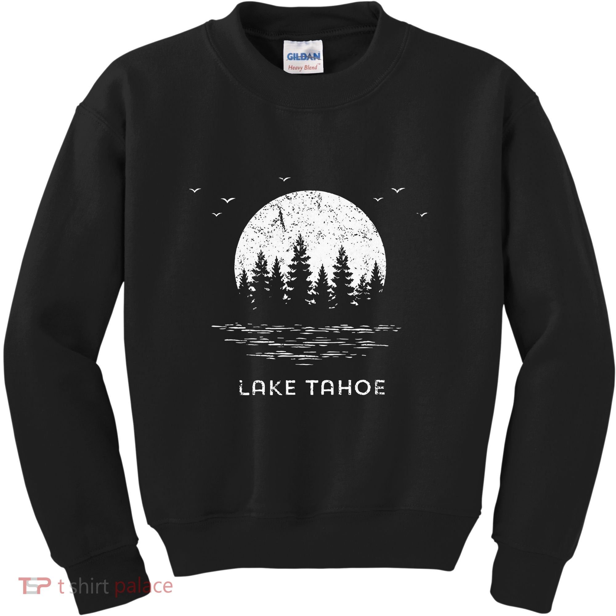 Lake Tahoe Californianevada Mountain Resort Moon Trees Kids Sweatshirt