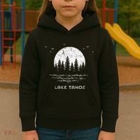 Lake Tahoe Californianevada Mountain Resort Moon Trees Kids Hoodie thumb 3