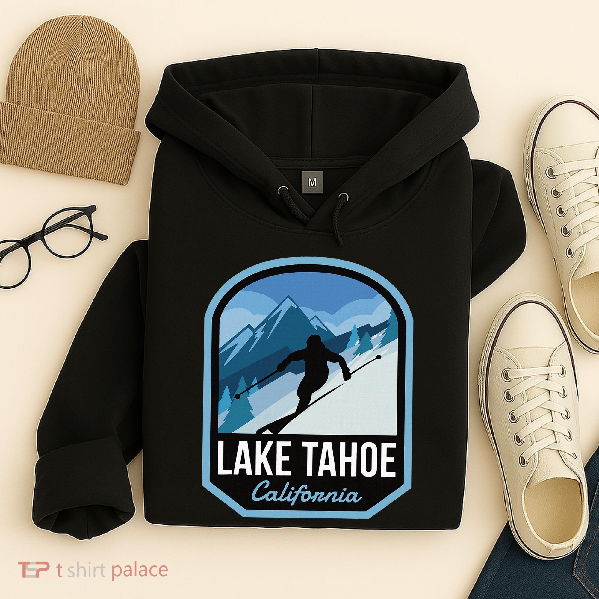 Lake Tahoe California Ski Mountain Hoodie
