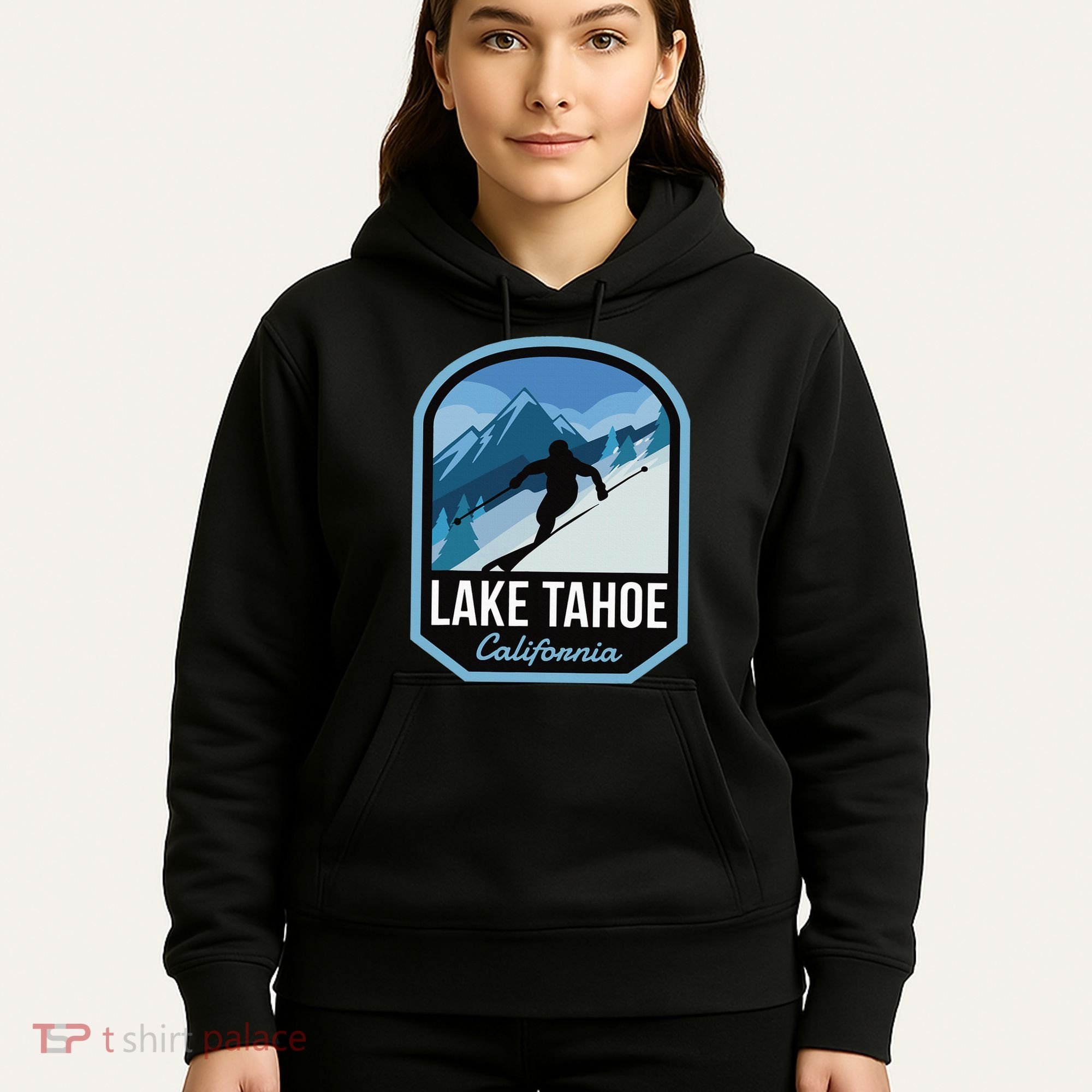 Lake Tahoe California Ski Mountain Hoodie