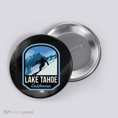 Lake Tahoe California Ski Mountain Button