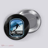 Lake Tahoe California Ski Mountain Button thumb 0