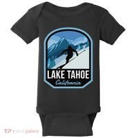 Lake Tahoe California Ski Mountain Baby Bodysuit thumb 0