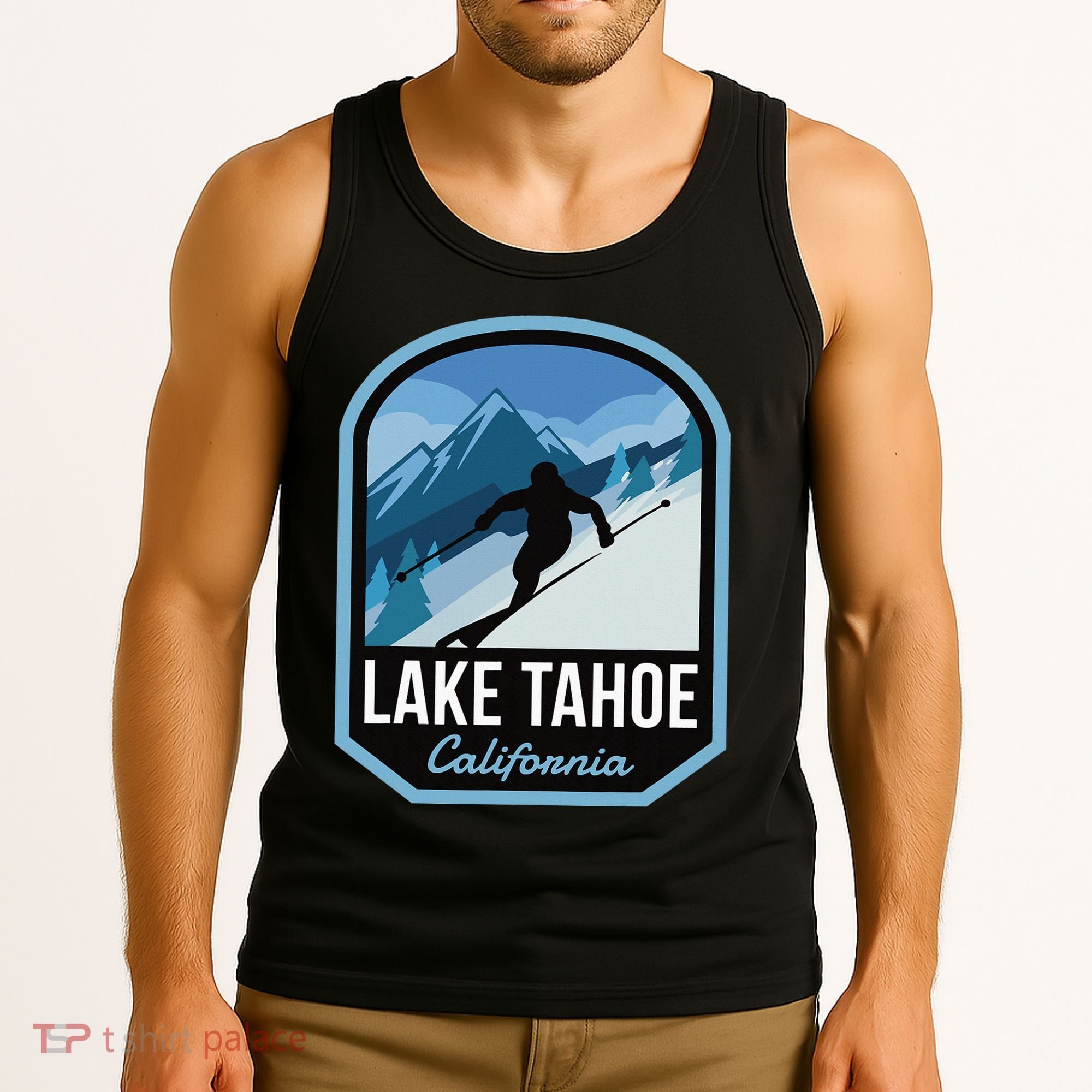 Lake Tahoe California Ski Mountain Tank Top