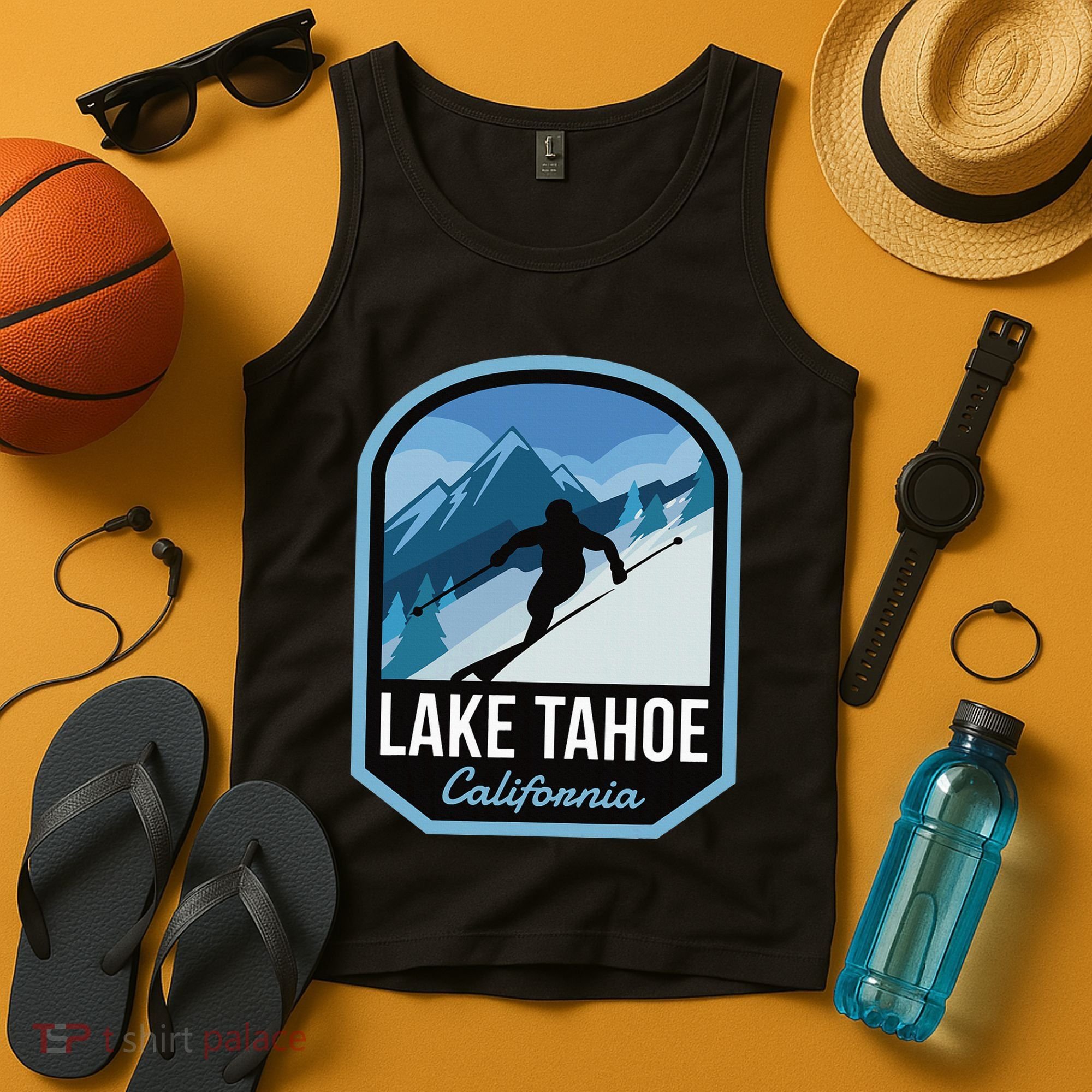 Lake Tahoe California Ski Mountain Tank Top