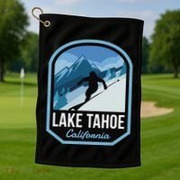 Lake Tahoe California Ski Mountain Golf Towel thumb 1