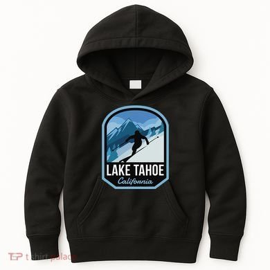 Lake Tahoe California Ski Mountain Kids Hoodie