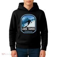 Lake Tahoe California Ski Mountain Kids Hoodie thumb 4