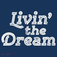 Livin the Dream Vintage 70s Inline Weathered (Dark) T-Shirt thumb 7