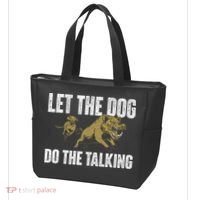 Let The Dog Do The Talking Boar Hunting Wild Hog Hunter Tote Bag thumb 3