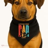 Living The Dad Life Retro USA-Made Doggie Bandana thumb 1