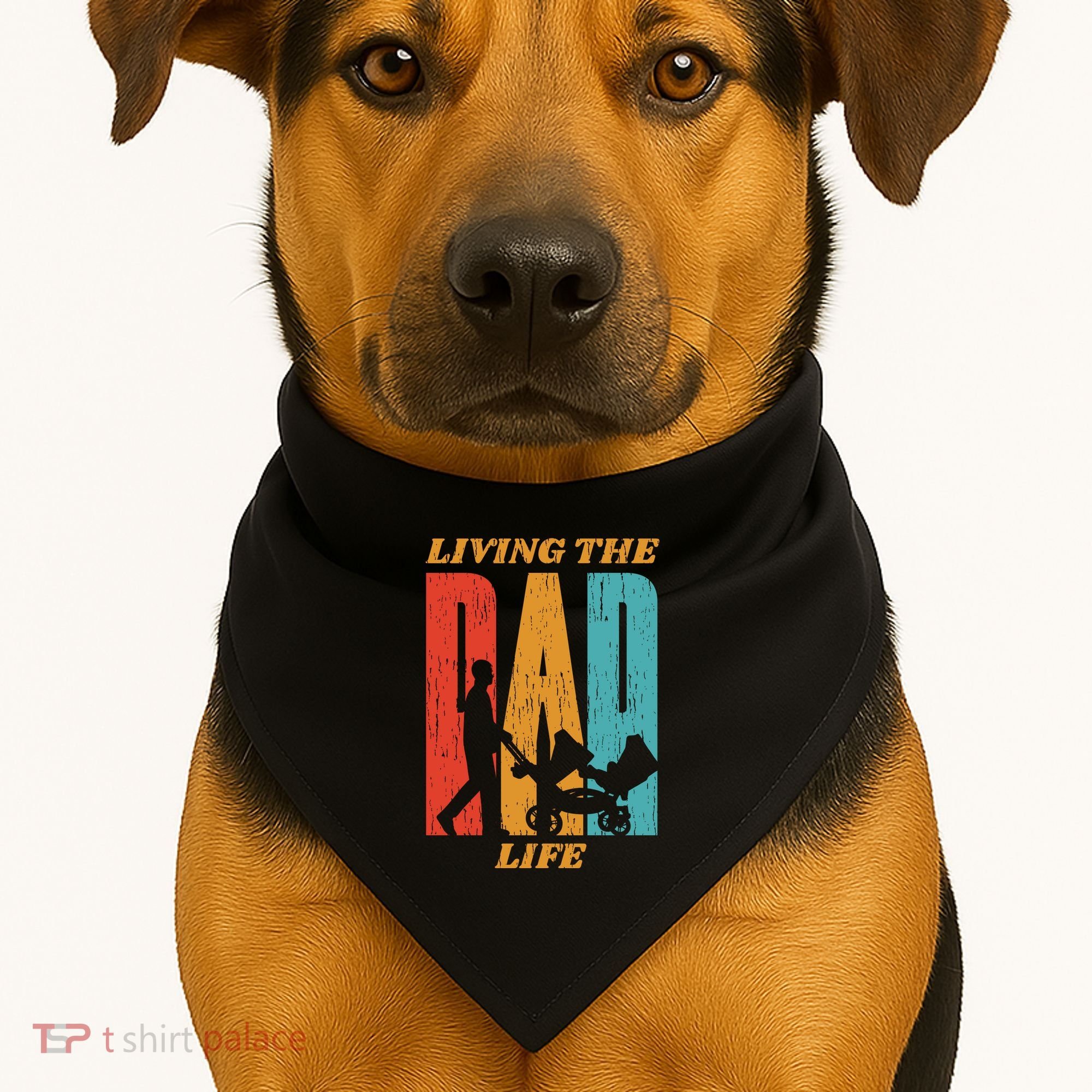 Living The Dad Life Retro USA-Made Doggie Bandana