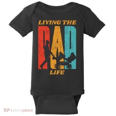 Living The Dad Life Retro Baby Bodysuit