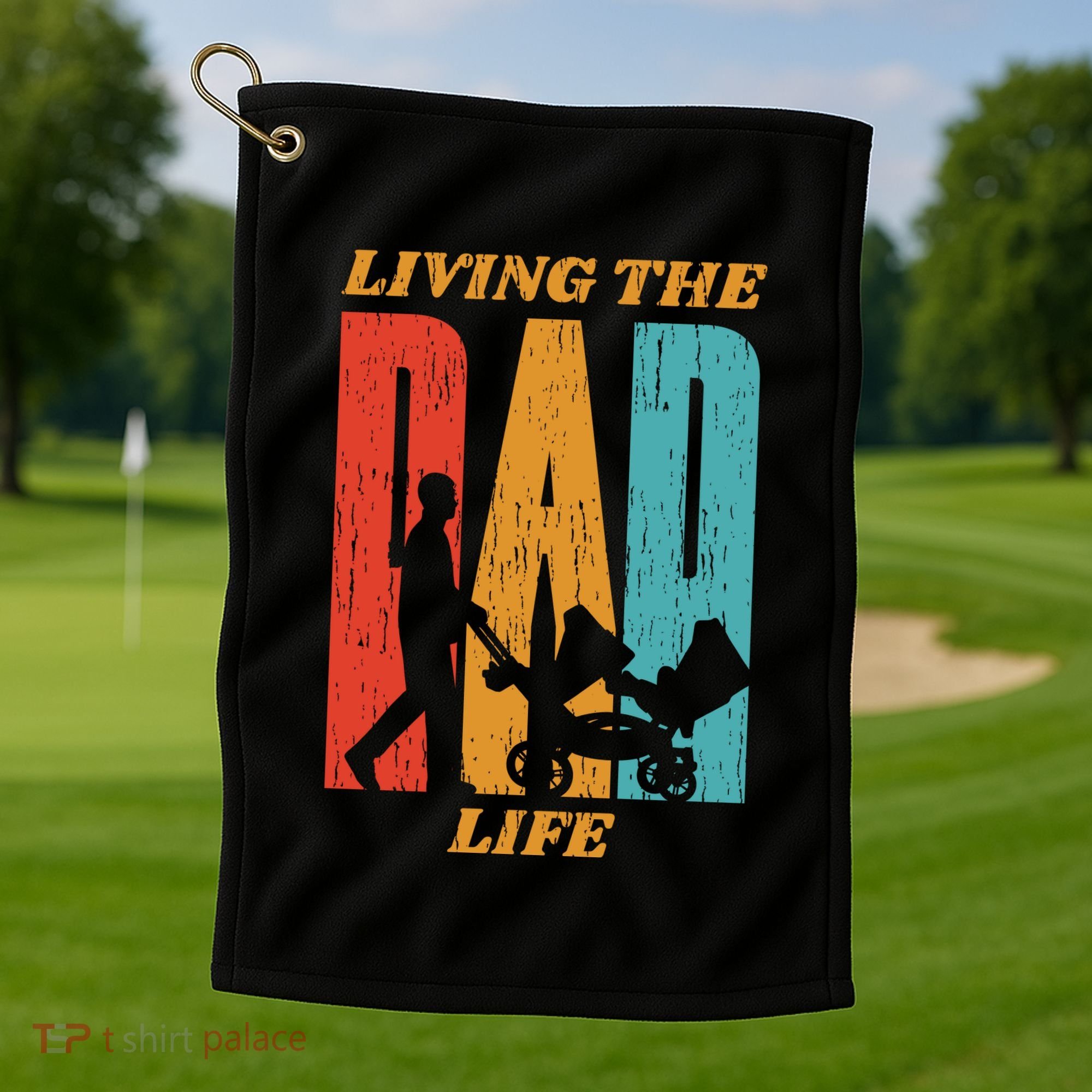 Living The Dad Life Retro Golf Towel